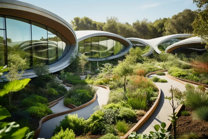 Sustainable Hospitality eco hotel visualisation 